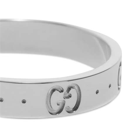 icon thin band in white gold gucci|Icon thin band in white gold .